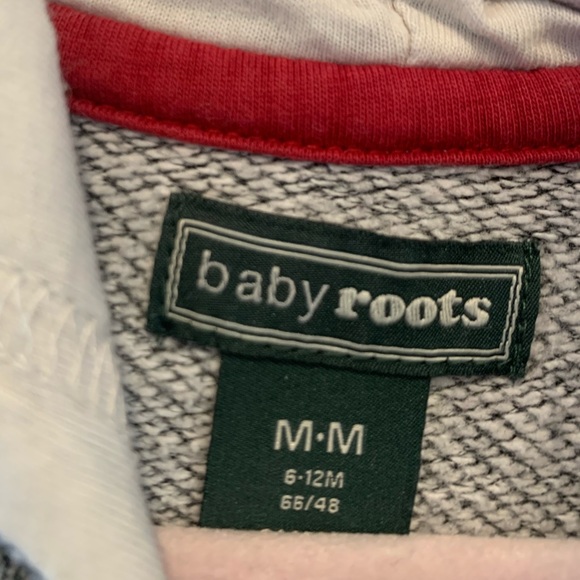 Roots salt and pepper colour long sleeve one piece with hood. Size 6-12 months. - Picture 4 of 4